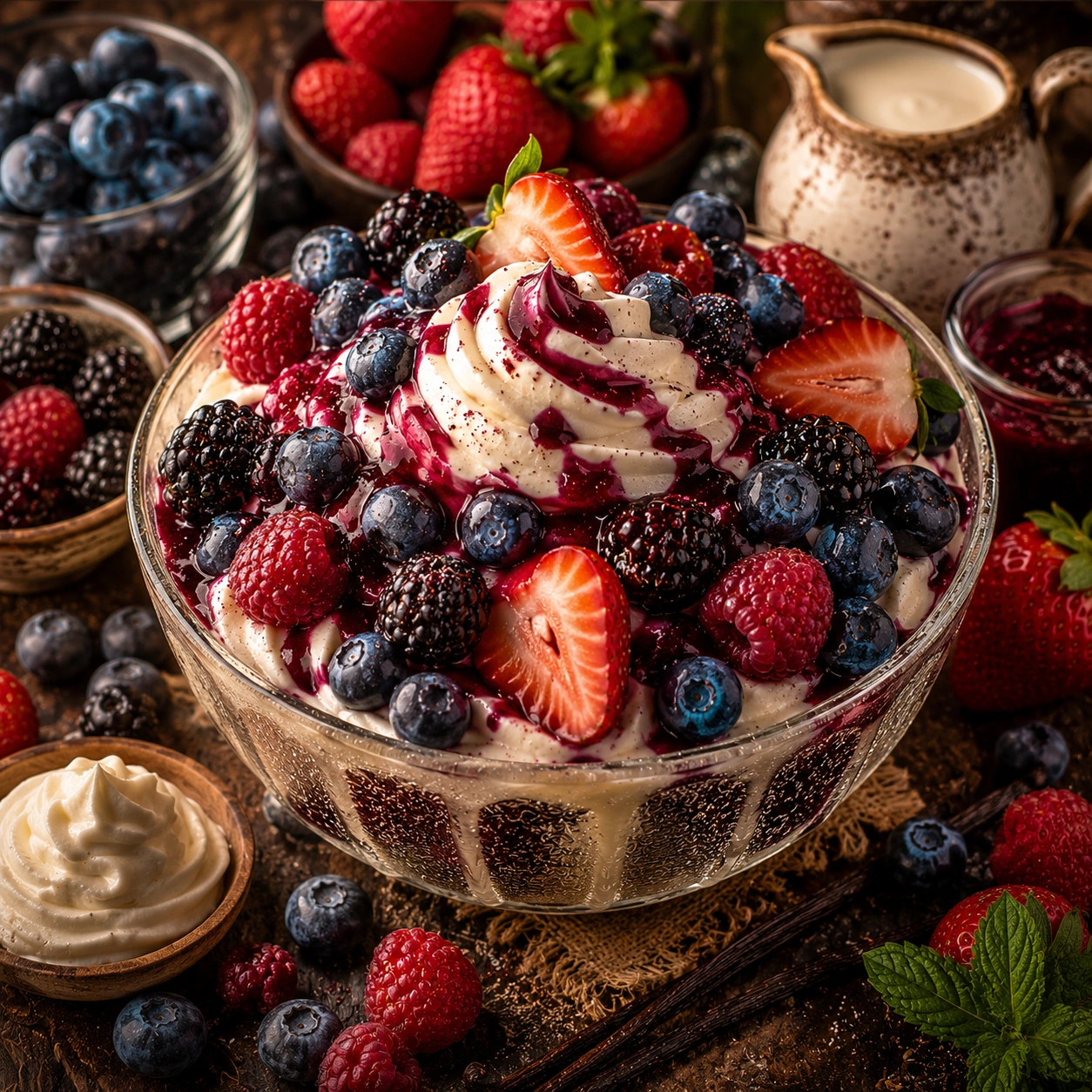 Berries & Cream — Dessert in every draw.